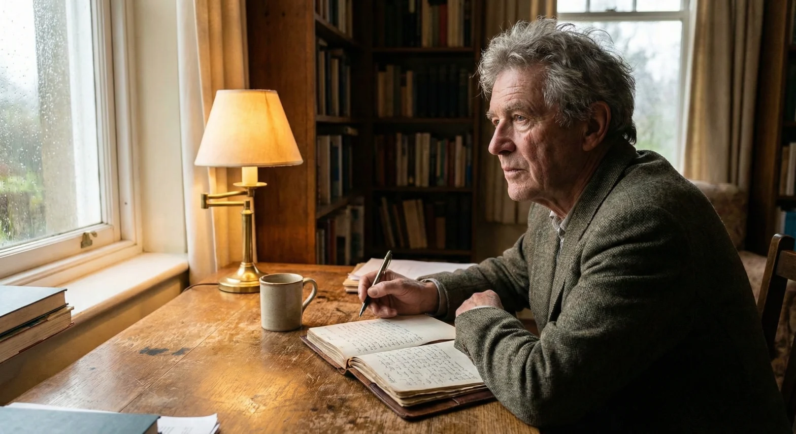 Experienced professional working thoughtfully at a desk, representing the lasting value of human judgment and real-world experience in the age of AI.